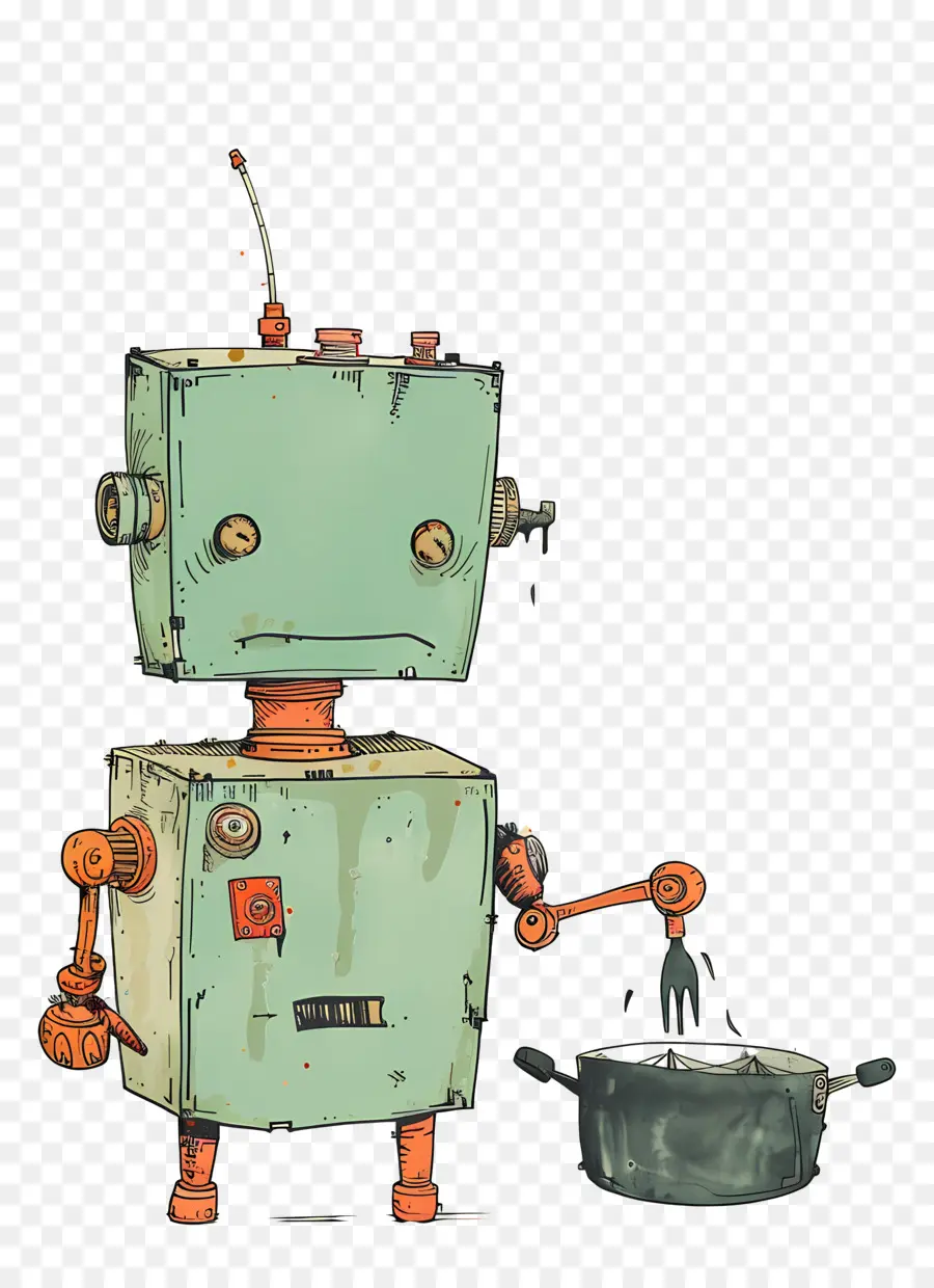 Приготовление робота，робот шеф повар PNG