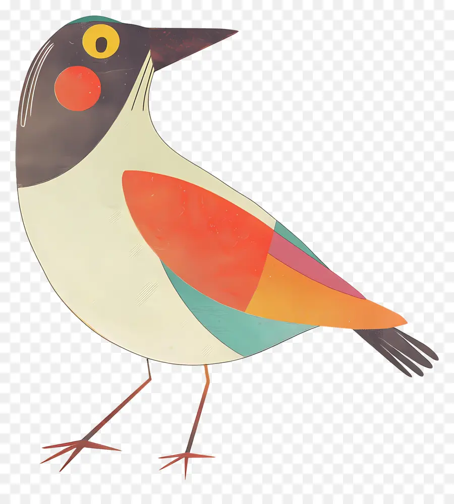 Птица，оранжевый PNG