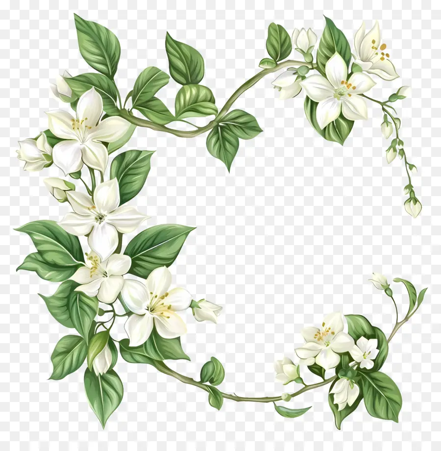 Белые жасминовые цветы，жасмин цветок PNG