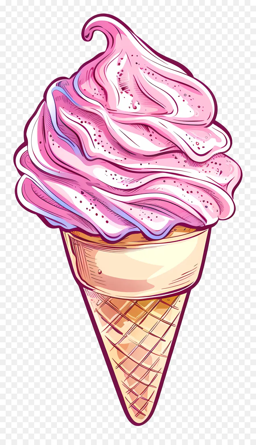 Мороженое，Розовое мороженое PNG
