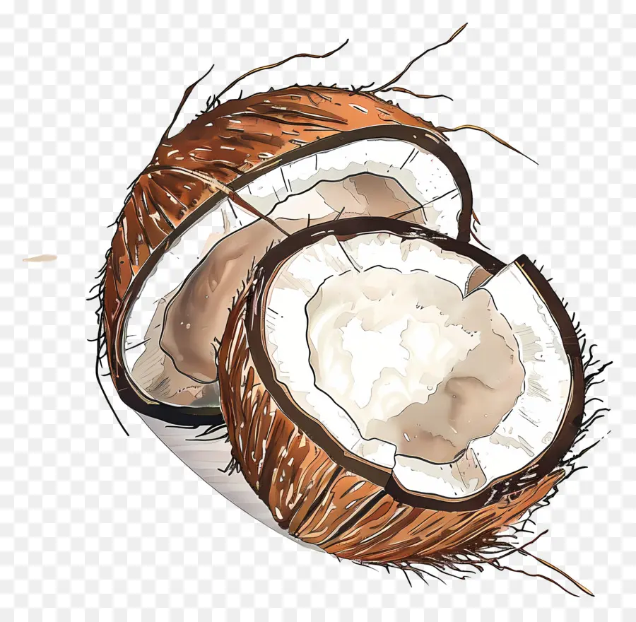 Кокосовое，кокосовая плоть PNG