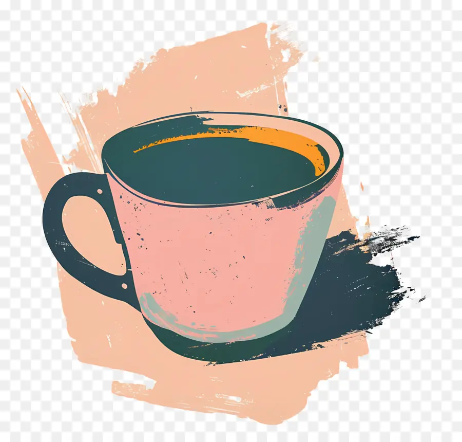 Чашка кофе，живопись PNG