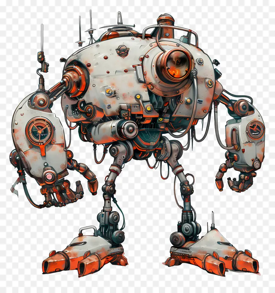 Робот Мех，механическое существо PNG