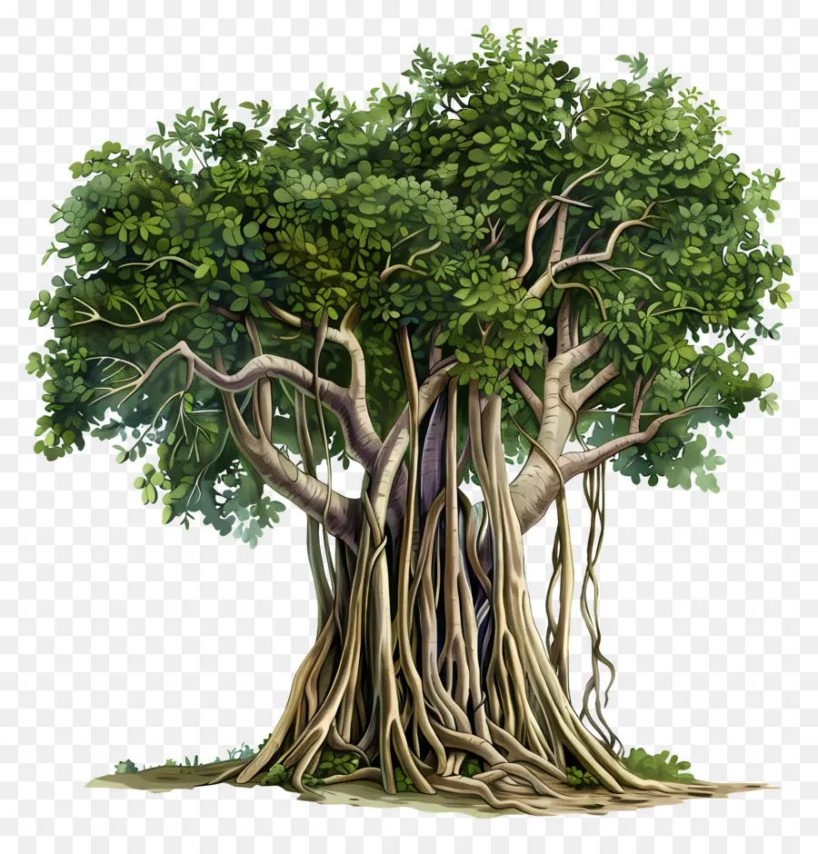 баньян，Старое дерево PNG