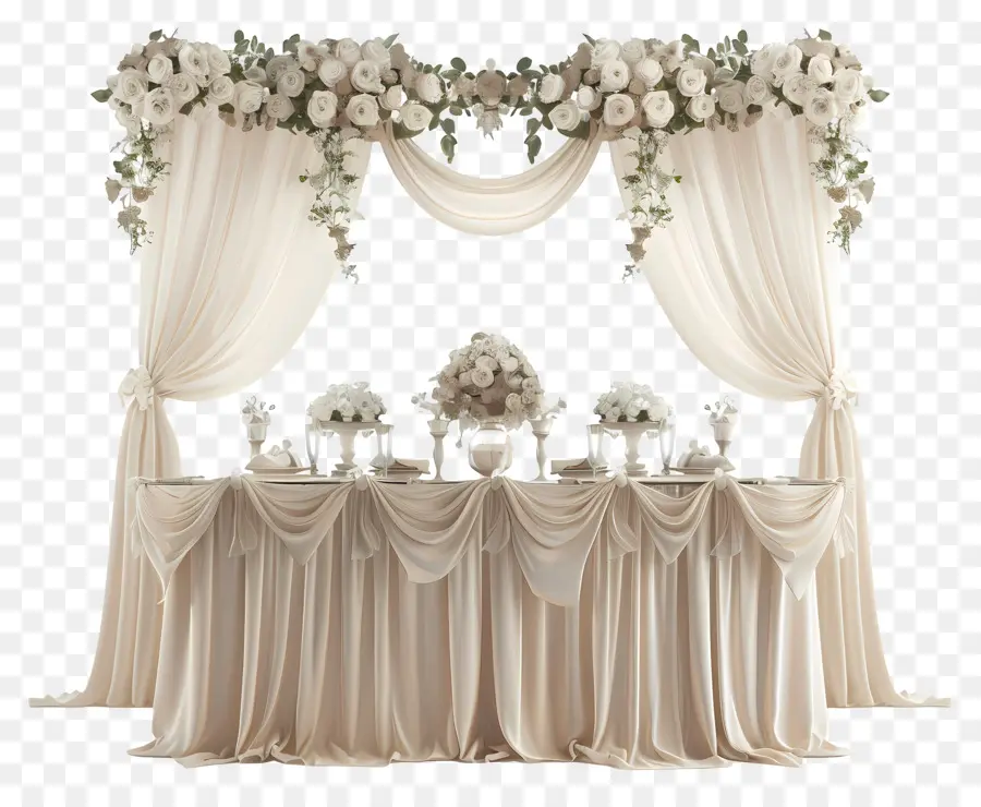 Свадебный стол，Украшение свадебного стола PNG