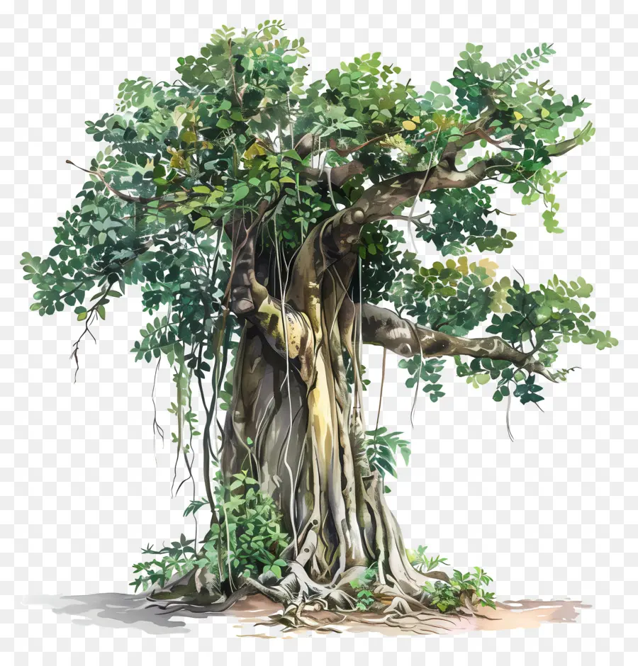 баньян，древнее дерево PNG