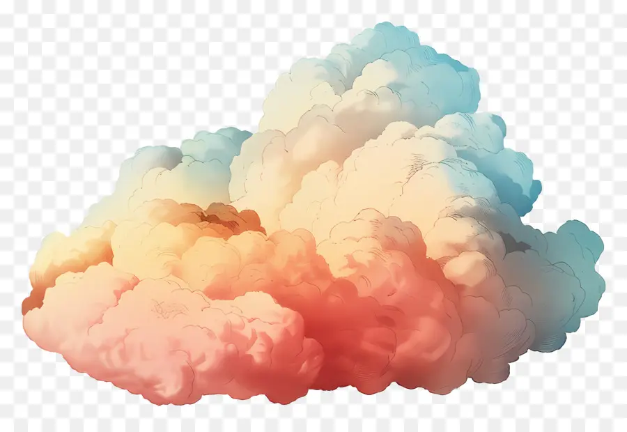 облако，живопись облака PNG