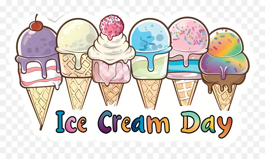 национальный День мороженого，Ice Cream Cones PNG