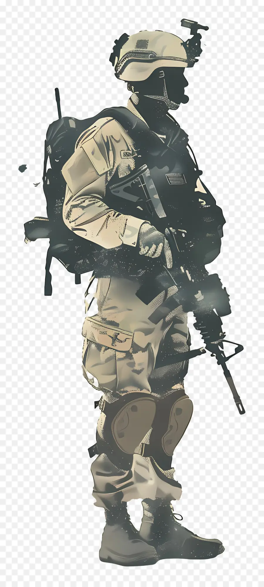 Солдат，Военные PNG