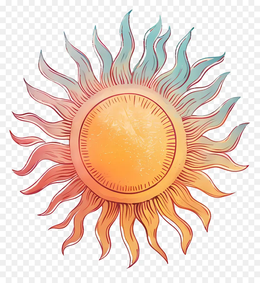 жаркое солнце，Солнце PNG