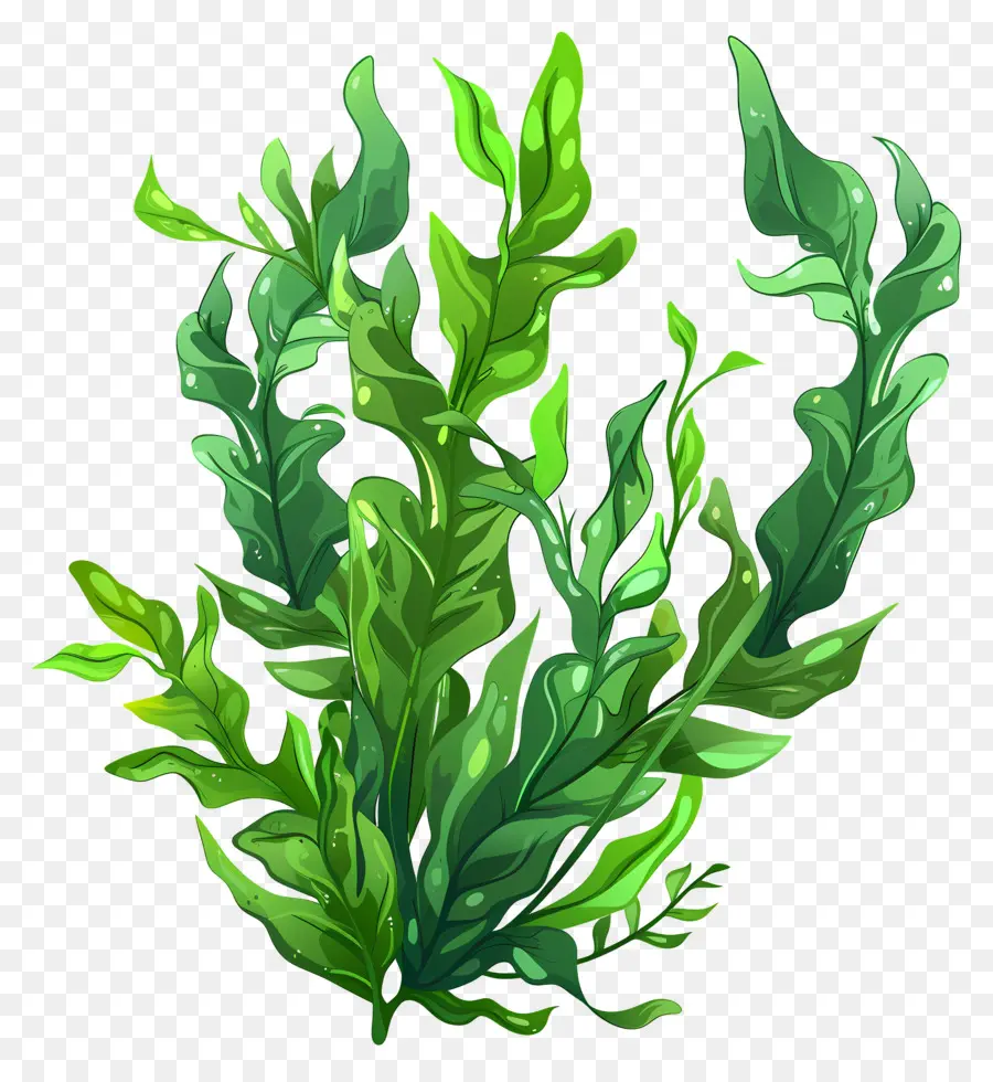 подводные морские водоросли，зеленые растения PNG