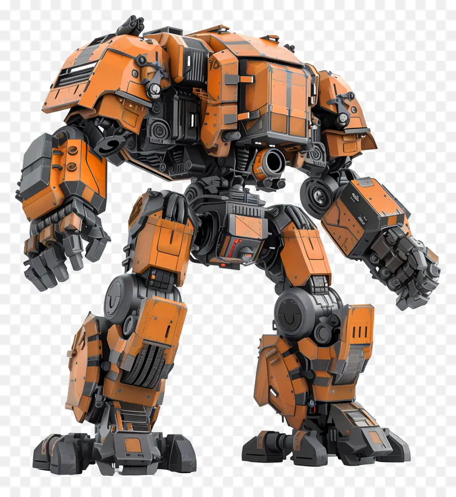 Battletech Mech，Оранжевый робот PNG