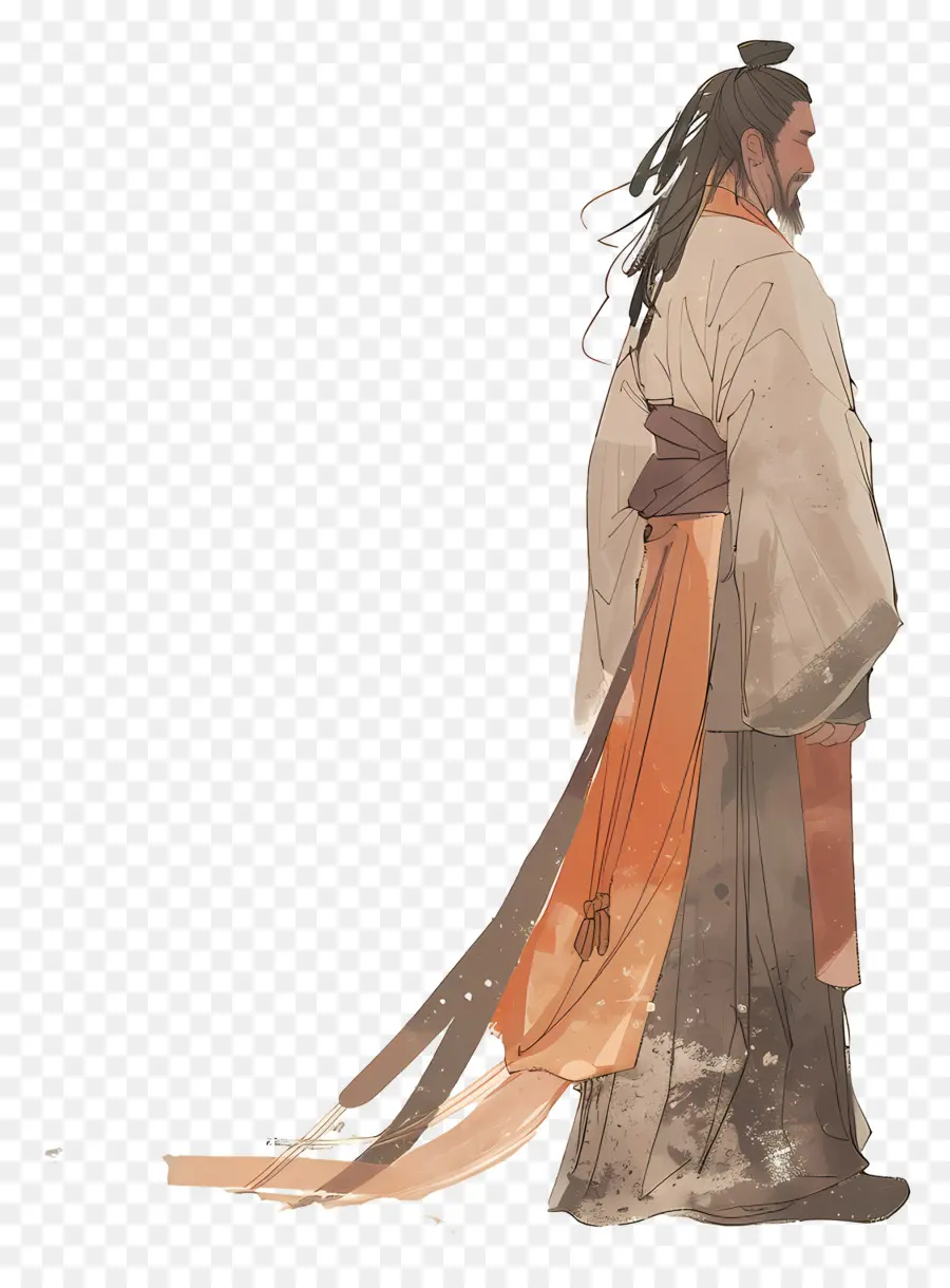 цюй Юань，Традиционная японская одежда PNG
