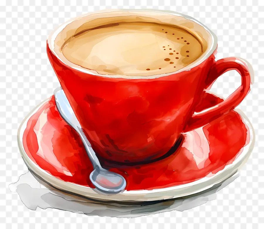 Cup Of Coffee，акварельная живопись PNG