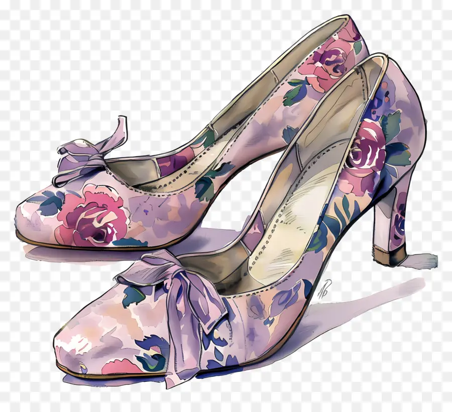 Shoes，розовые туфли на высокой каблуке PNG