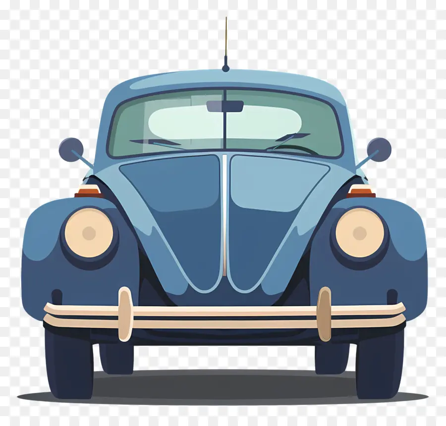 простой，Винтажный Volkswagen Beetle PNG