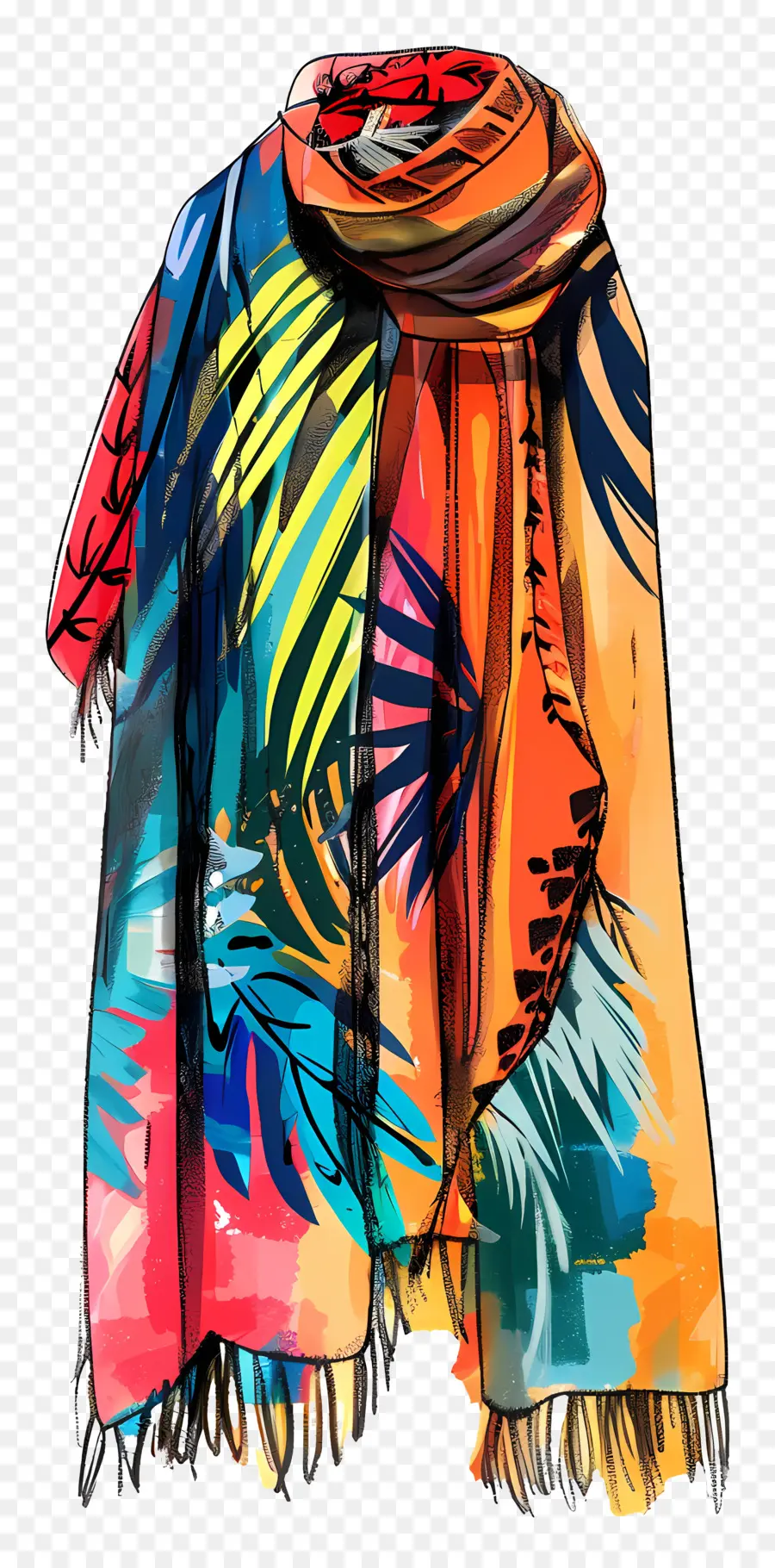 Саронг，Многоцветный шарф PNG