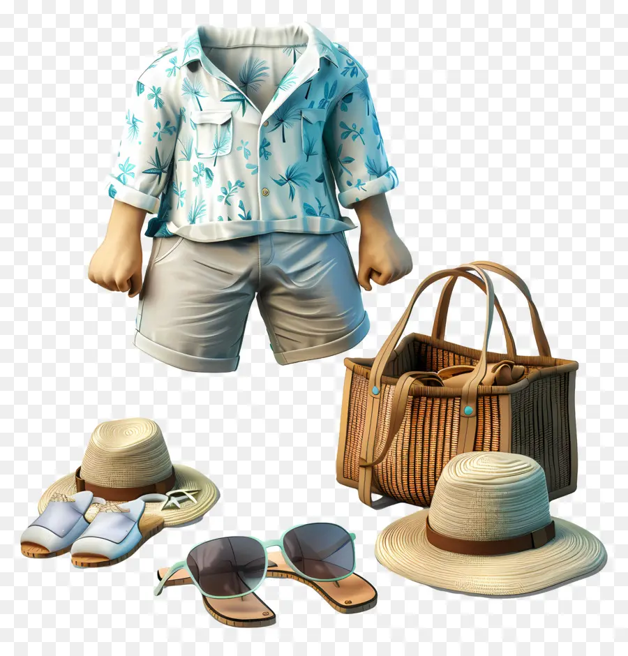 летний наряд，пляжная одежда PNG