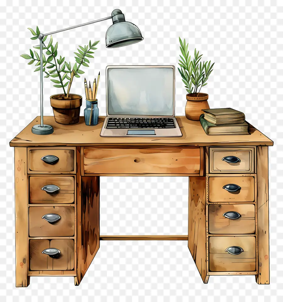 рабочий стол，деревянный стол PNG