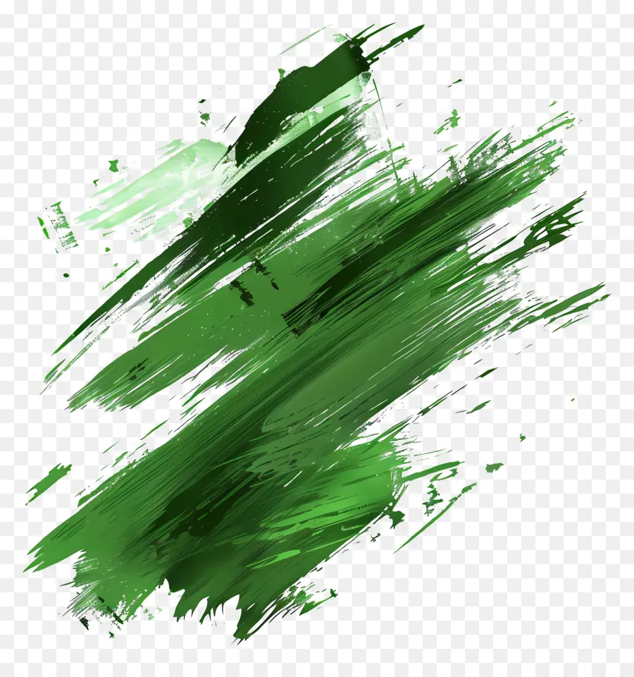Зеленая щетка，зеленая краска PNG