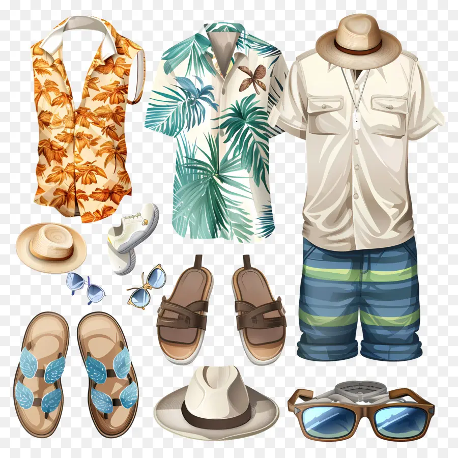летний наряд，Тропическая одежда PNG