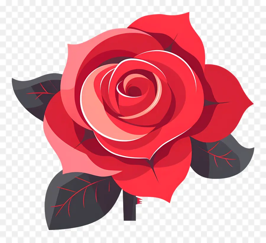 простой，красная роза PNG