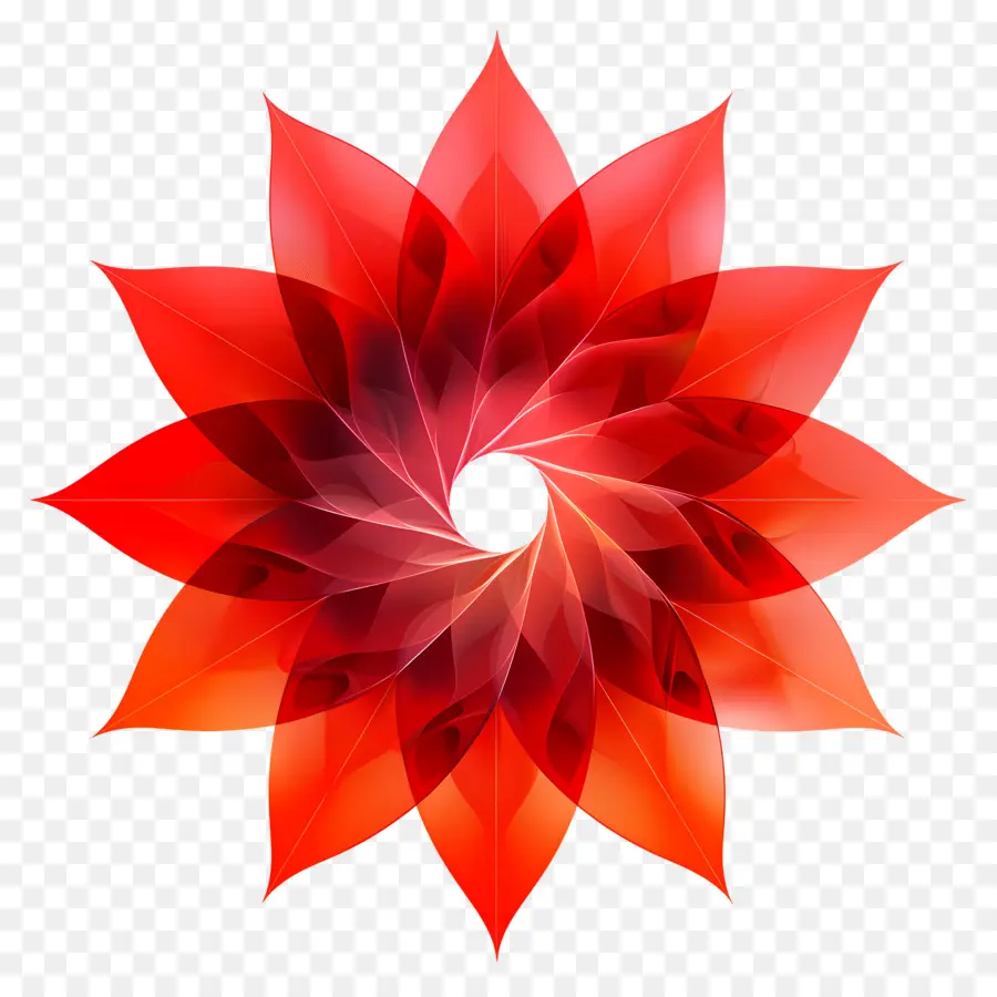 Градиент красная форма，красный цветок PNG