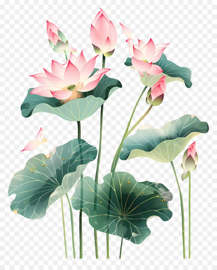 Лотос，цветы лотоса PNG