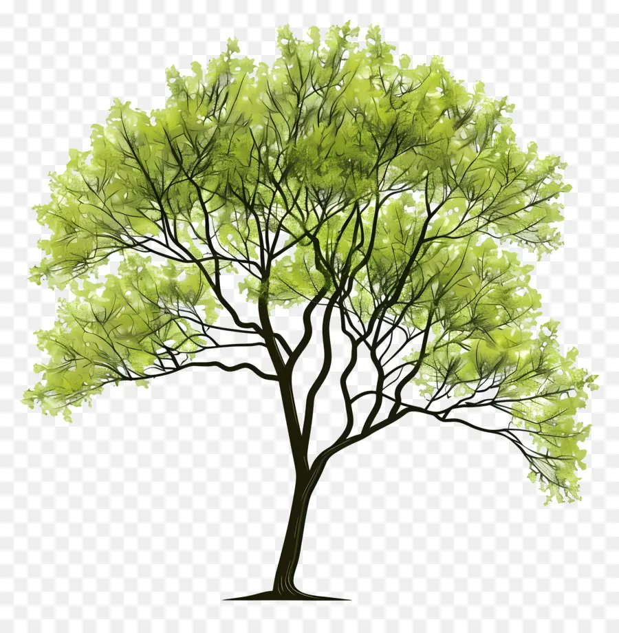 простое дерево，хлопковое дерево PNG