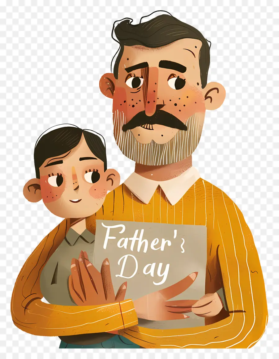 день отцов，папа и ребенок PNG
