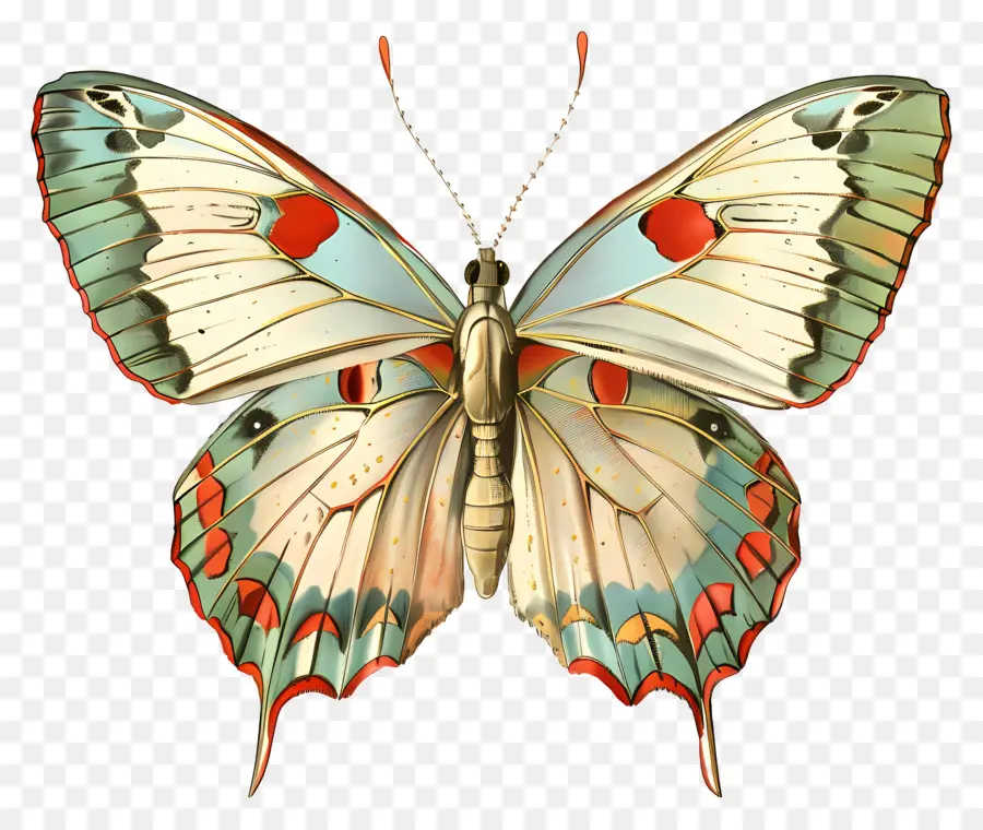 Бабочка，яркие цвета PNG