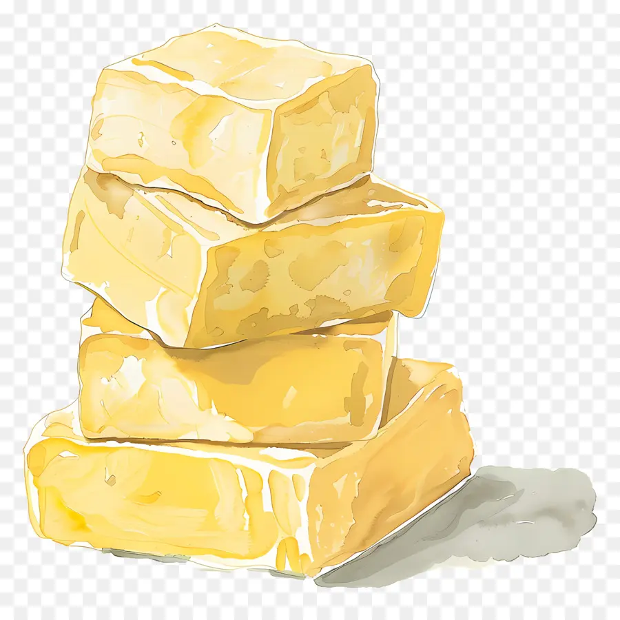 Butter，желтый PNG
