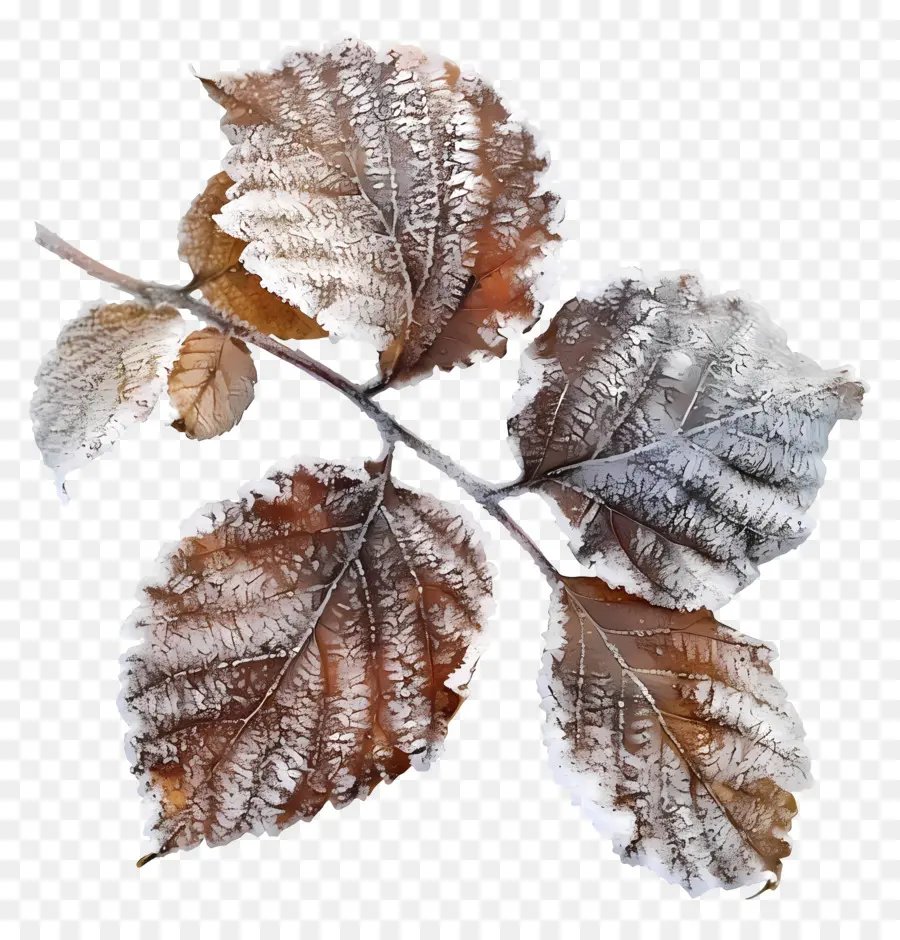 листья，Мороз PNG