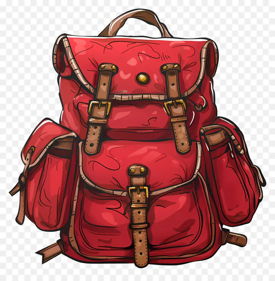 Рюкзак，Красный рюкзак PNG