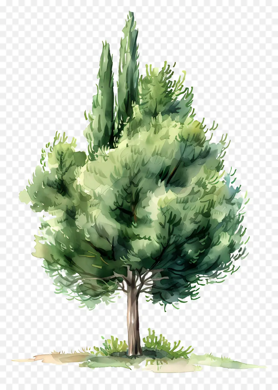 кипарис，картина дерево PNG