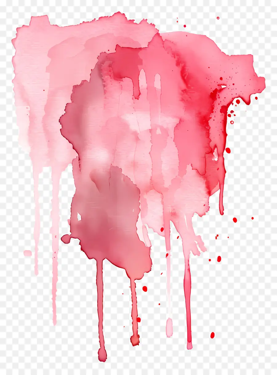 Розовый акварельный всплеск，Абстрактное искусство PNG