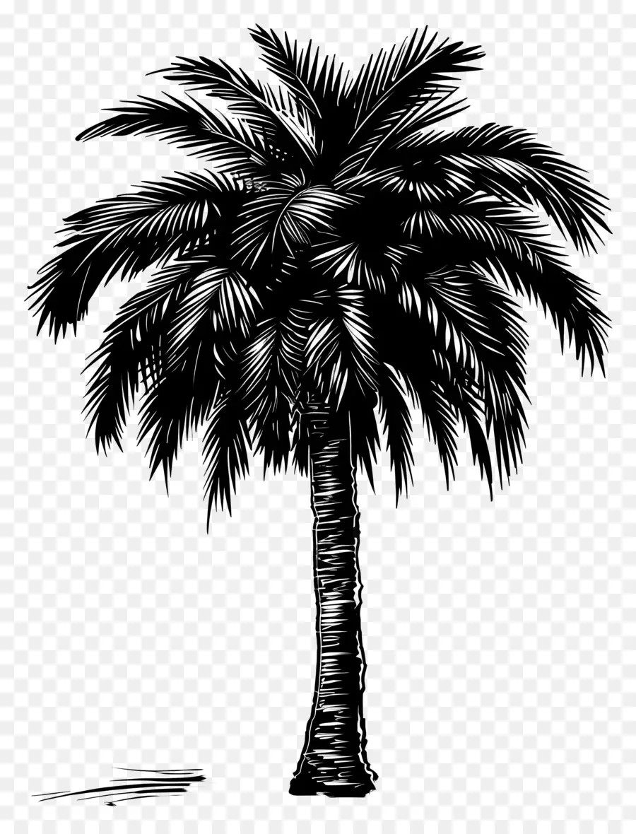 Черная пальма，пальму PNG