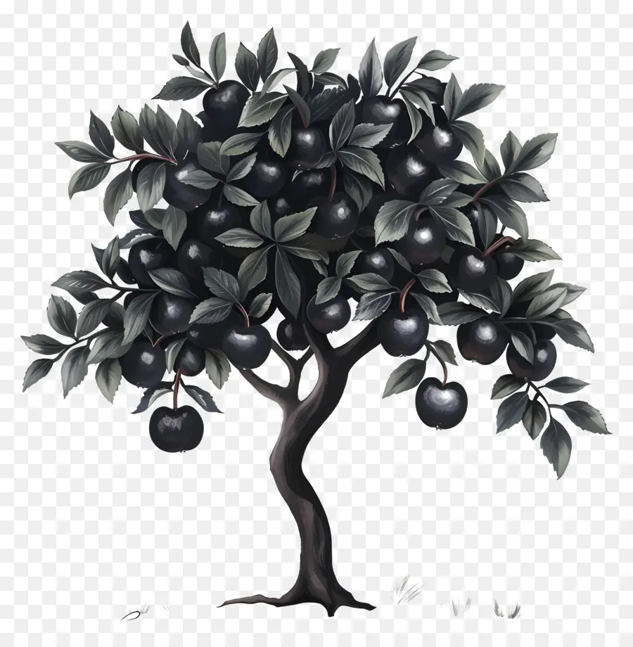 Черная яблоня，Фруктовое дерево PNG