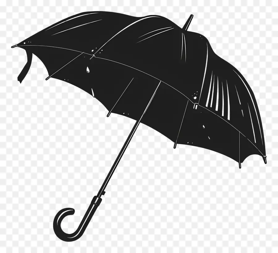 черный зонт，коническая форма PNG