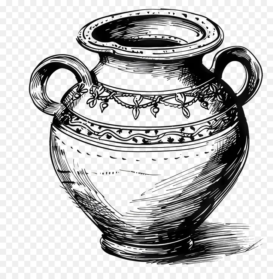горшок，глиняная ваза PNG