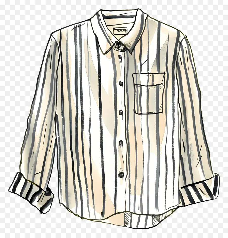 полосатой рубашке，белая и черная рубашка PNG
