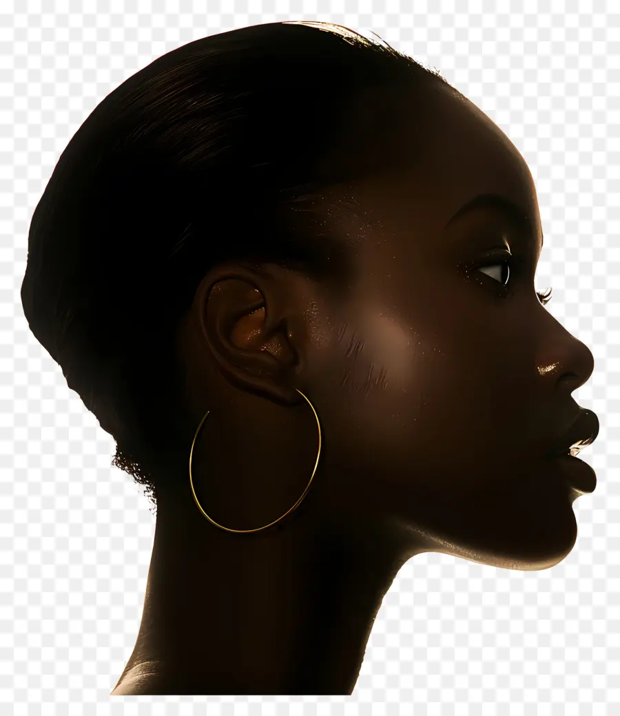 черная женщина，портрет PNG