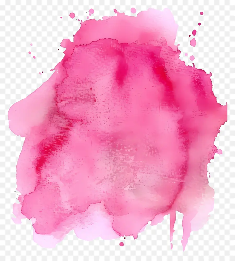 Розовый акварельный всплеск，краска плескаться PNG