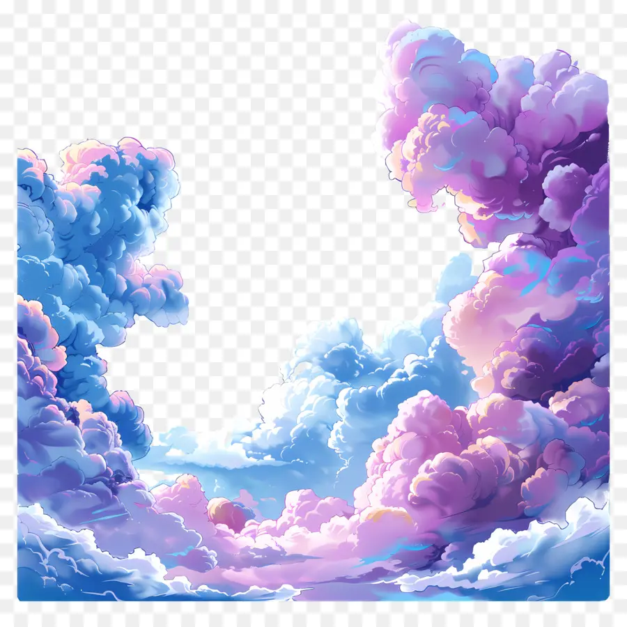облака，фиолетовый небо PNG