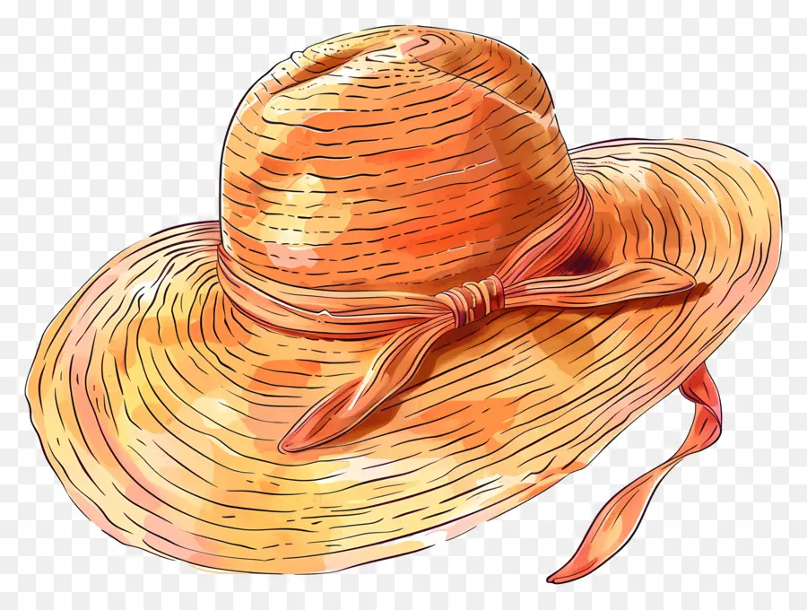 Солнце шляпа，Оранжевый Сунхат PNG
