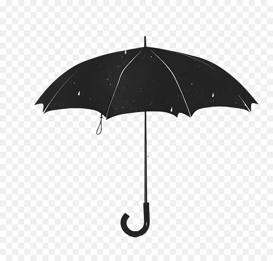 черный зонт，дождевик PNG