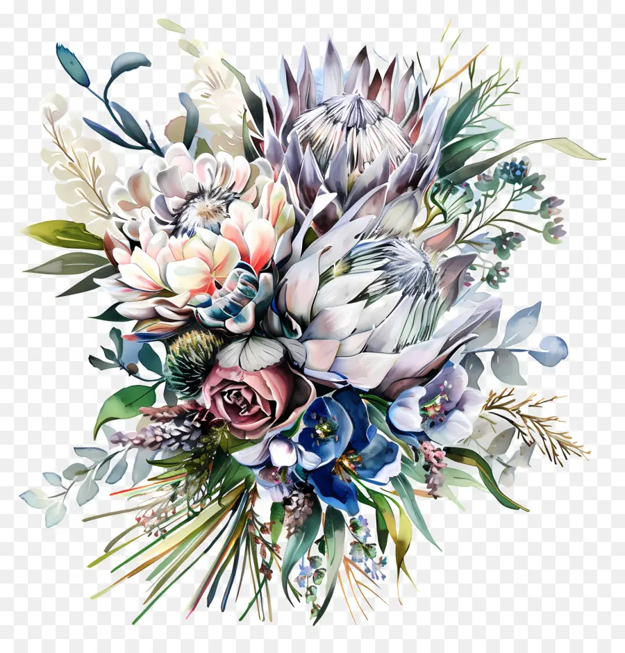 Свадебный цветок，акварельная живопись PNG