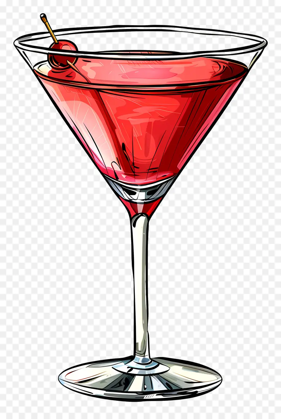 мартини стекла，Красный коктейль PNG