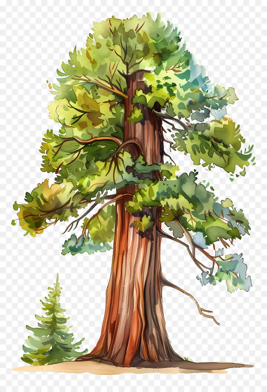 красное дерево，Гигантское дерево Sequoia PNG