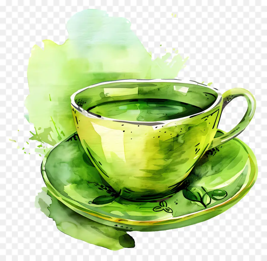 Green Tea，Чашка PNG